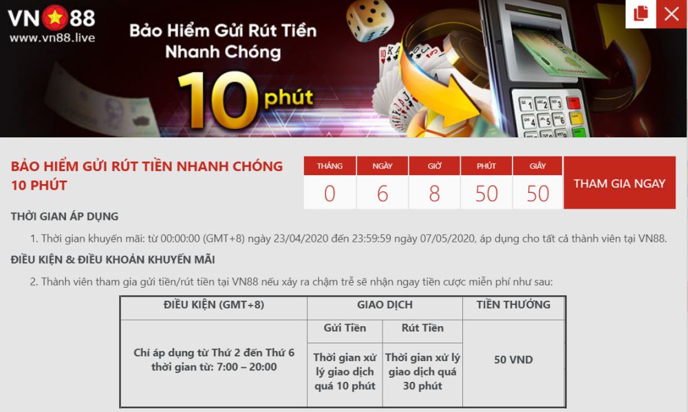 BẢO HIỂM GỬI RÚT TIỀN NHANH CHÓNG 10 PHÚT